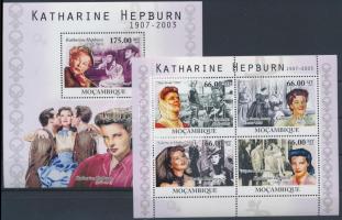 Katharine Hepburn minisheet + block, Katharine Hepburn kisív + blokk