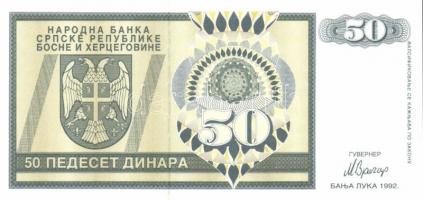 Bosznia Hercegovina/Szerb Köztársaság  1992. 10D, 50D, 100D, 500D, 1000D, 5000D, 10.000D T:I