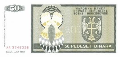 Bosznia Hercegovina/Szerb Köztársaság  1992. 10D, 50D, 100D, 500D, 1000D, 5000D, 10.000D T:I