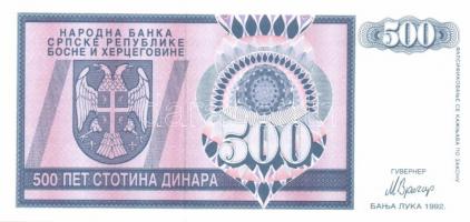 Bosznia Hercegovina/Szerb Köztársaság  1992. 10D, 50D, 100D, 500D, 1000D, 5000D, 10.000D T:I