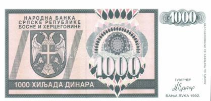 Bosznia Hercegovina/Szerb Köztársaság  1992. 10D, 50D, 100D, 500D, 1000D, 5000D, 10.000D T:I