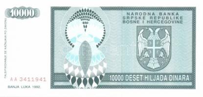 Bosznia Hercegovina/Szerb Köztársaság  1992. 10D, 50D, 100D, 500D, 1000D, 5000D, 10.000D T:I