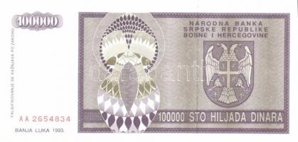 Bosznia Hercegovina/Szerb Köztársaság  1993. 100.000D, 5000.000D, 10.000.000D T:I