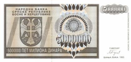 Bosznia Hercegovina/Szerb Köztársaság  1993. 100.000D, 5000.000D, 10.000.000D T:I