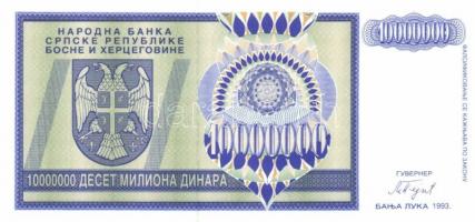Bosznia Hercegovina/Szerb Köztársaság  1993. 100.000D, 5000.000D, 10.000.000D T:I