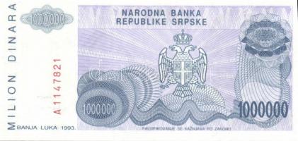 Bosznia Hercegovina/Szerb Köztársaság 1993. 5000D, 50.000D, 100.000D, 5000.000D, 500.000.000D (2. ki...