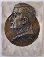 Berán Lajos (1882-1943) 1931. Budapesti emlék Br emlékérem márvány tartóban, kivehető (az érem 80mm) + DN Horthy Miklós réz, falra akasztható portré (~65-90mm) T:2