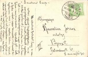 1913 Keszthely, férfiak a befagyott Balaton jegén. photo