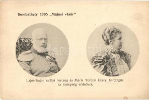 1905 Szombathely, Májusi vásár, Lajos bajor királyi herceg és Mária Terézia királyi hercegné az ünnepség védnökei