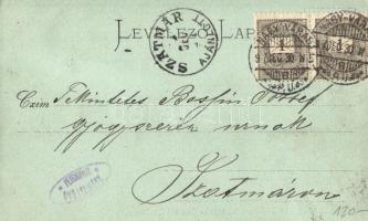 1898 Nagyvárad, Oradea; Püspöki palota és székesegyház. Sonnenfeld Adolf kiadása / bishop's pal...