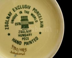 Zsolnay "Exclusiv" váza, kézzel festett, jelzett, hibátlan, m: 27 cm