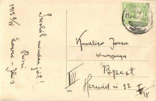 1915 Keszthely, Balatoni hullámok törése a parton. photo (EK)