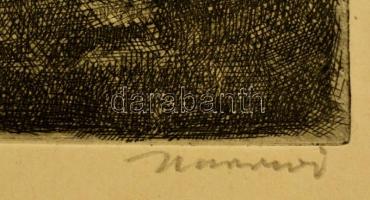 Olvashatatlan jelzéssel: Csikós. Rézkarc, papír, 17×23 cm