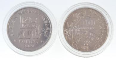 1983. 100Ft alpakka "Simon Bolivár" eredeti tokban tanúsítvánnyal + 1985. 100Ft alpakka &q...