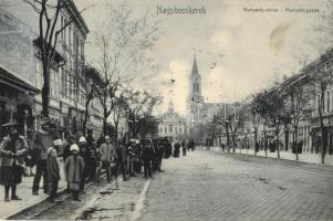 Nagybecskerek, Zrenjanin, Veliki Beckerek; Hunyadi utca üzletekkel / street view with shops