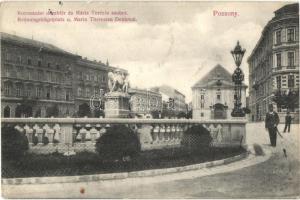 Pozsony, Pressburg, Bratislava; Koronázási dombtér, Mária Terézia szobor / square, monument (EK)