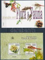 Flora and Fauna stamp booklet + block, Virágok és rovarok bélyegfüzet + blokk