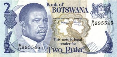 Botswana 1982-83. 1P, 2P, 5P, 10P, 20P teljes sor! Szign.4 az összes! (Krause) T:I
