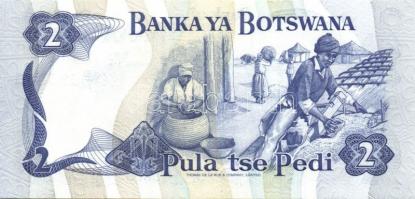 Botswana 1982-83. 1P, 2P, 5P, 10P, 20P teljes sor! Szign.4 az összes! (Krause) T:I