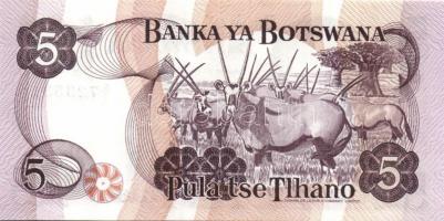 Botswana 1982-83. 1P, 2P, 5P, 10P, 20P teljes sor! Szign.4 az összes! (Krause) T:I