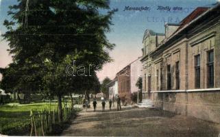 Marosújvár, Ocna Mures; Király utca / street view (fa)