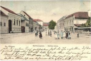 Szászrégen, Reghin; Bálház utca. J. Hübner kiadása / Ballhausgasse / street (EK)
