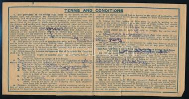 1915 American Express Co. nyugta okmánybélyeggel