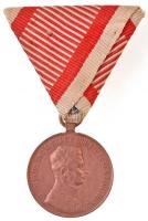 1917. Károly Bronz Vitézségi Érem Br kitüntetés mellszalagon. Szign.: Kautsch T:2  Hungary 1917. Bronze Gallantry Medal Br decoration with ribbon. Sign.: Kautsch C:XF NMK 310.