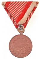 1917. "Károly Bronz Vitézségi Érem" Br kitüntetés mellszalagon. Szign.: Kautsch T:2 
Hung...