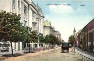 Lugos, Lugoj; Gáspári palota, Osztrák-Magyar Bank. Gutenberg nyomda / palace, Austro-Hungarian Bank