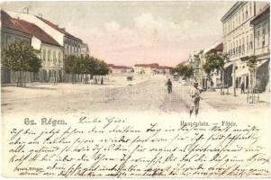 Szászrégen, Reghin; Fő tér / main square (EK)