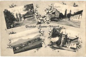 Rókus, Szepes-Rókus, Rakúsy; utcakép, templom. Feitzinger Ed. Teschen / street view, church. Floral