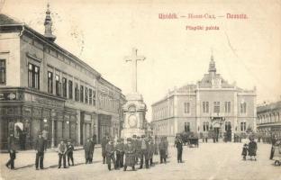 Újvidék, Novi Sad; Püspöki palota, tér és üzletek / bishops palace, square and shops (EB)
