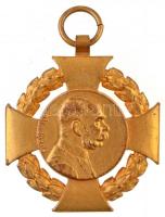 1908. Katonai Jubileumi Kereszt aranyozott Br kitüntetés T:2 Hungary 1908. Diamond Jubilee Cross for the Armed Forces gold plated Br decoration without ribbon C:XF NMK 269.