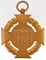 1908. "Katonai Jubileumi Kereszt" aranyozott Br kitüntetés T:2
Hungary 1908. "Diamon...