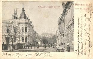 Zsolna, Sillein, Zilina; Kossuth Lajos utca, Biel és Jellinek kiadása / street view (EK)