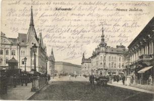 Kolozsvár, Cluj; Ferenc József út, Wertheimer Zsigmond üzlete / street view, shops (EK)