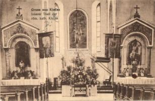 Kisősz, Gottlob; Innerer Theil der röm. kath. Kirche / Római katolikus templom belső. Gansel és Krisztics kiadása / church interior (Rb)