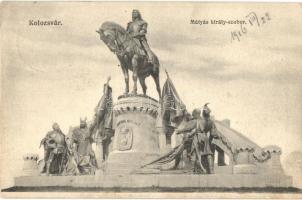 Kolozsvár, Cluj; Mátyás király szobor / monument (EK)