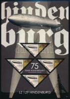 Hundenburg disaster minisheet + block, Hindenburg léghajó kisív  + blokk