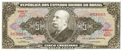 Brazília 1961-62. 5C (2x) klf aláírásokkal Szign.8,10 (Krause) T:I,I- + 1962. 20C Szign.11 (Kruse) T:I + 1964. 5C Szign.14 (Krause) T:I Összesen 4db klf!