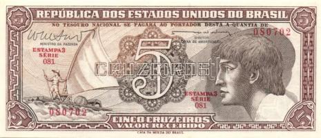 Brazília 1961-62. 5C (2x) klf aláírásokkal Szign.8,10 (Krause) T:I,I- + 1962. 20C Szign.11 (Kruse) T...