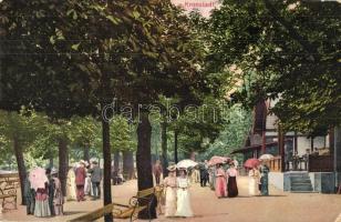 Brassó, Kronstadt, Brasov; Sétatér, park, hölgyek napernyőkkel. Zeidner H. kiadása / park promenade, ladies with umbrellas (EK)