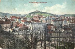 Brassó, Kronstadt, Brasov; látkép télen, Fehér torony / general view in winter, White Tower (EK)