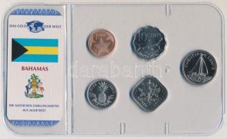 Bahamák 1992-2007. 1c-25c (5xklf) érme szett lezárt csomagolásban T:1 Bahamas 1992-2007. 1 Cent - 25 Cents (5xdiff) coin set in sealed packing C:UNC