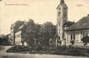 Ungvár, Uzshorod, Uzhorod; Vármegyeház, Református templom / county hall, Calvinist church (EK)