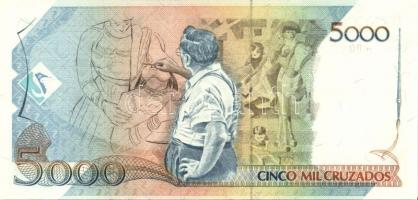 Brazília 1986. 10C, 50C, 100C, 500C teljes sor! + 1987-88. 1000C, 5000C  T:I