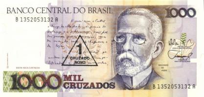 Brazília 1989. 1CN/1000C, 5CN/5000C, 10CN/10.000C teljes sor!  T:I