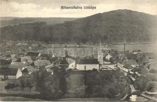 Bibarcfalva, Biborteni; látkép, templom / general view, church