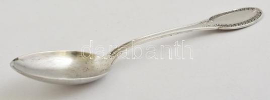 Ezüst(Ag) kávéskanál, 6 db, jelzett, h: 11 cm, nettó: 64,2 g